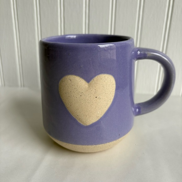 Purple Lavender ceramic heart mug 16 ounces  - Valentine ready! - Picture 3 of 12